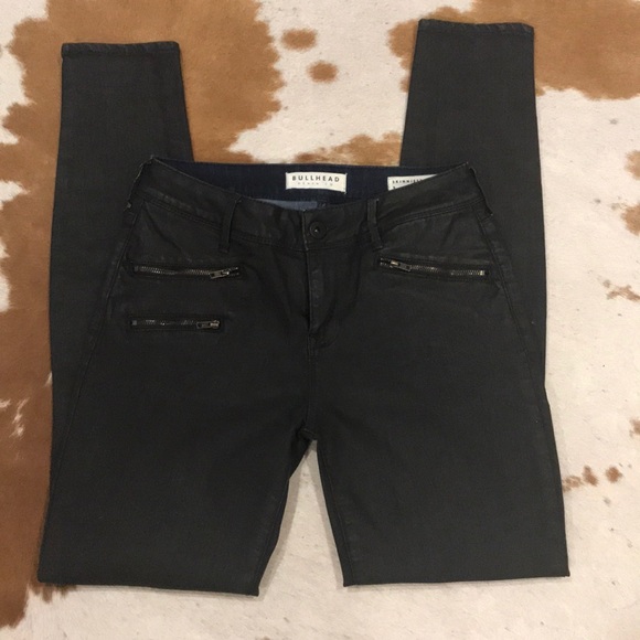 Bullhead Denim - Bullhead Skinniest Jeans - black “leather” finish
